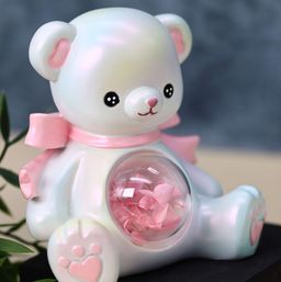 Ночник Teddy bear, white (11 см), пластик