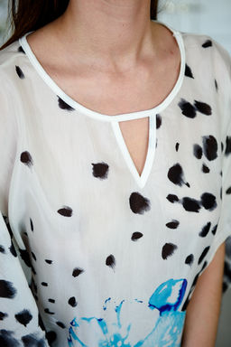 Туника женская из шелка Ариша васильковый