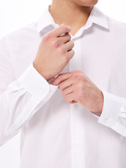 Сорочка мужская длинный рукав GREG 100/238/WH/SZR STRETCH