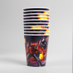 Цена за 10 шт. Стакан одноразовый бумажный «Робот», 250 мл