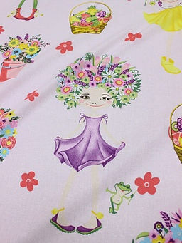 Перкаль Пепита - девочка, (комп), ш.1.5м, хлопок-100%, 105гр/м.кв