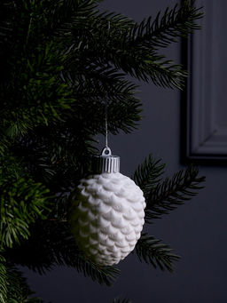 Ёлочный шар Шишка, 6.56.58 см, 1 LED, от батареек LR443, свечение тёплое белое - Luazon lighting фото 2