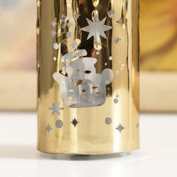 Светодиодная свеча, ночник LED RISALUX «Новый год», от батареек, 3.8×3.8×7.5 см, МИКС