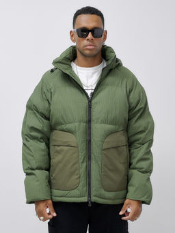 Куртка молодежная мужская зимняя с капюшоном цвета хаки 25307Kh - Mtforce фото 4