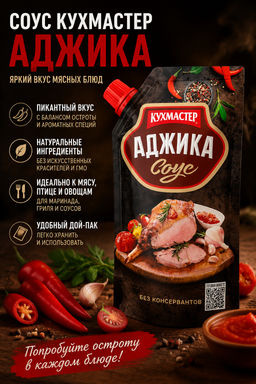 Соус Кухмастер Аджика дой-пак 200 г