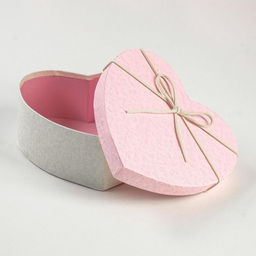 Набор подарочных коробок сердце 3 в 1, белый - розовый, 21?19?9 - 15.5?14?6 см