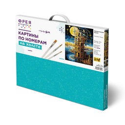 ФРЕЯ PNB/PLZ-313 Набор для раскрашивания по номерам ( с краской-металлик ) 50 х 40 см Фантастическая башня