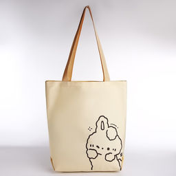 Сумка шопер Зайка, 40х12х38, цвет бежевый - Nazamok фото 2