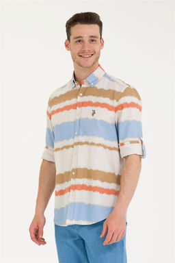 Мужская синяя рубашка с длинным рукавом - U.s. polo assn фото 10
