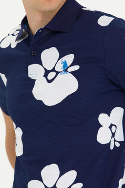 U. S. Polo Assn / Мужская темно-синяя футболка с воротником-поло - U.s. polo assn фото 21