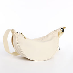 Сумка молодёжная на молнии, цвет молочный - Simaland фото 4