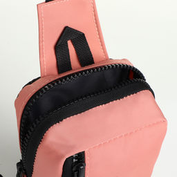 Сумка-слинг женская из текстиля, розовая