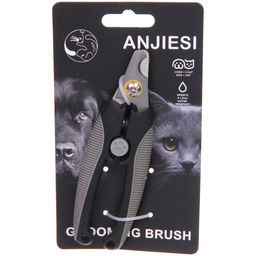 Цена за 2 шт. Когтерез для животных "ПРЕМИУМ - МОЙ БРО", прорезиненная ручка, цвет серый/черный, 4.5*13.5см