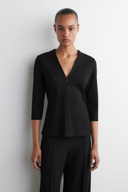 BLUSA EL?STICA CON CUELLO DE PICO - H&m фото 2