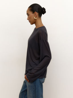 Лонгслив из трикотажа прямого силуэта - Mollis фото 9