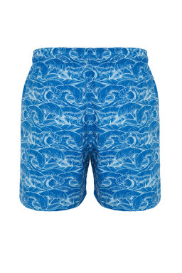 Mavi Standart Boy Dalga Desenli TMNSS24DS00016