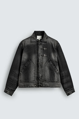 CAZADORA DENIM BOXY FIT ALAMARES / Carb?n - Zara фото 7