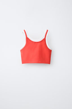 TOP DOBLE CONTRASTE / Naranja - Zara фото 2