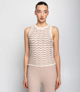 Топ #КТ1660 (1), молочный,пудровый