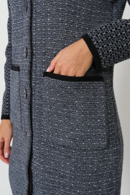 ЗЛАТА Кардиган С 2064/джинсовый микс