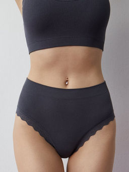 Mi 2221S French Chic Slip Midi бесшов микроф., 91% Полиамид, 9% Эластан - grigio scuro