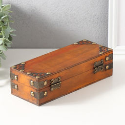 Шкатулка для украшений «Сундук. Амадео», дерево, коричневая, 21.5×8.7×6 см