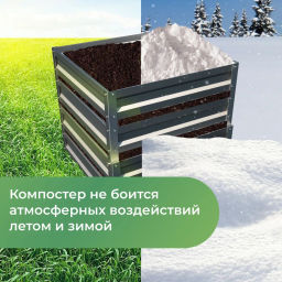 Компостер оцинкованный 1,0х1,0 м, высота 1,0 м