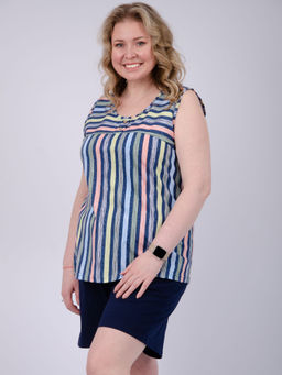 Костюм "Марсель 6" синяя полоса, трикотаж