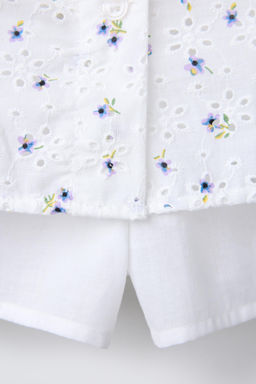 FLORAL EMBROIDERED BERMUDA SKORT - Zara фото 4