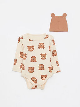 Bisiklet Yaka Uzun Kollu Bask?l? Erkek Bebek 3l? Tak?m - Waikiki фото 2