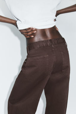 TRF BALLOON MID-WAIST JEANS WITH BELT LOOPS - Zara фото 6
