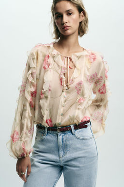 Z1975 REGULAR FIT HIGH-WAIST JEANS WITH BELT - Zara фото 23