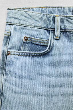 Z1975 STRAIGHT CROPPED HIGH-RISE JEANS - Zara фото 9