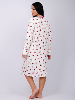 Сорочка Лорейн, футер с начёсом - Малина фото 6