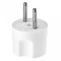 Переходник 16А 4,5х3,5х3см, круглой формы, с тремя отверстиями, пластик/металл, белый (Россия)