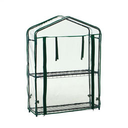 Парник-стеллаж, 2 полки, 93×22×69 см, металлический каркас d=12 мм, чехол плёнка 80 мкм, Greengo