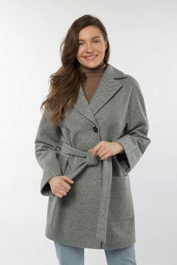 01-10544 Пальто женское демисезонное (пояс)