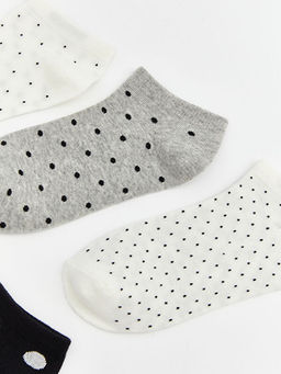 Puantiyeli Kad?n Patik ?orap 5li