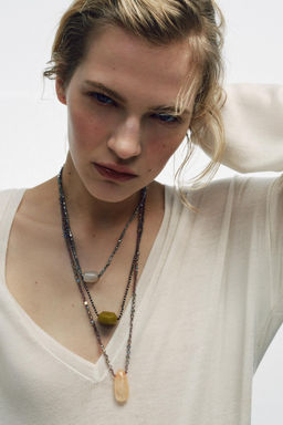 PACK 3 COLLARES ABALORIOS PIEDRAS / Multicolor - Zara фото 2