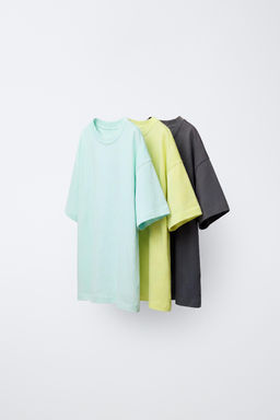 PACK TRES CAMISETAS LISAS / Azul pastel