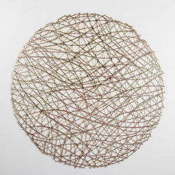 Набор салфеток сервировочных на стол Доляна Паутинка, d=38 см, 4 шт, цвет золотой  фото 4