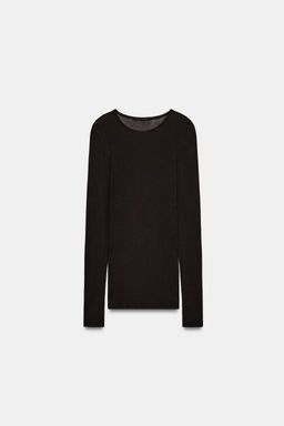 SUPIMA® LONG SLEEVE T-SHIRT - Zara фото 5