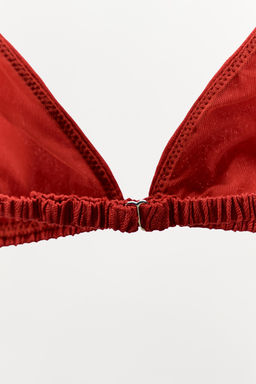 SILK TRIANGLE BRALETTE - Zara фото 6