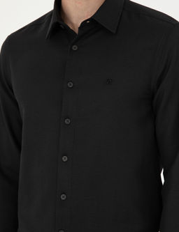 Siyah Slim Fit Arm_rl_ Uzun Kollu G_mlek