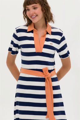 Женское темно-синее трикотажное платье Неожиданная скидка в корзине - U.s. polo assn фото 3