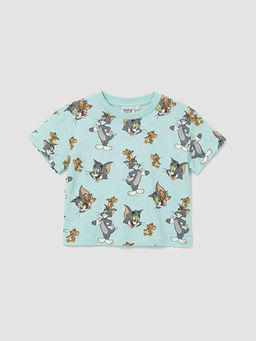 Tom ve Jerry Bask?l? Erkek Bebek Ti??rt ve ?ort