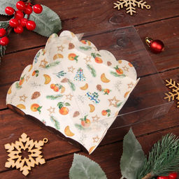 Цена за 10 шт. Коробка для печенья, «Новогодние чудеса», 12×12×3 см