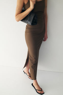 Cooling Slim Fit Ribbed midi skirt - H&m фото 7