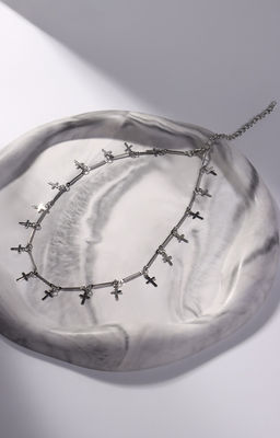 Чокер «Металлика» крестики, цвет серебро, L=30 см