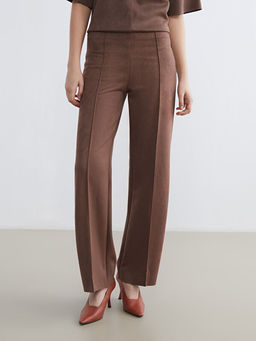 Dar Fit Kad?n S?et G?r?n?ml? Pantolon